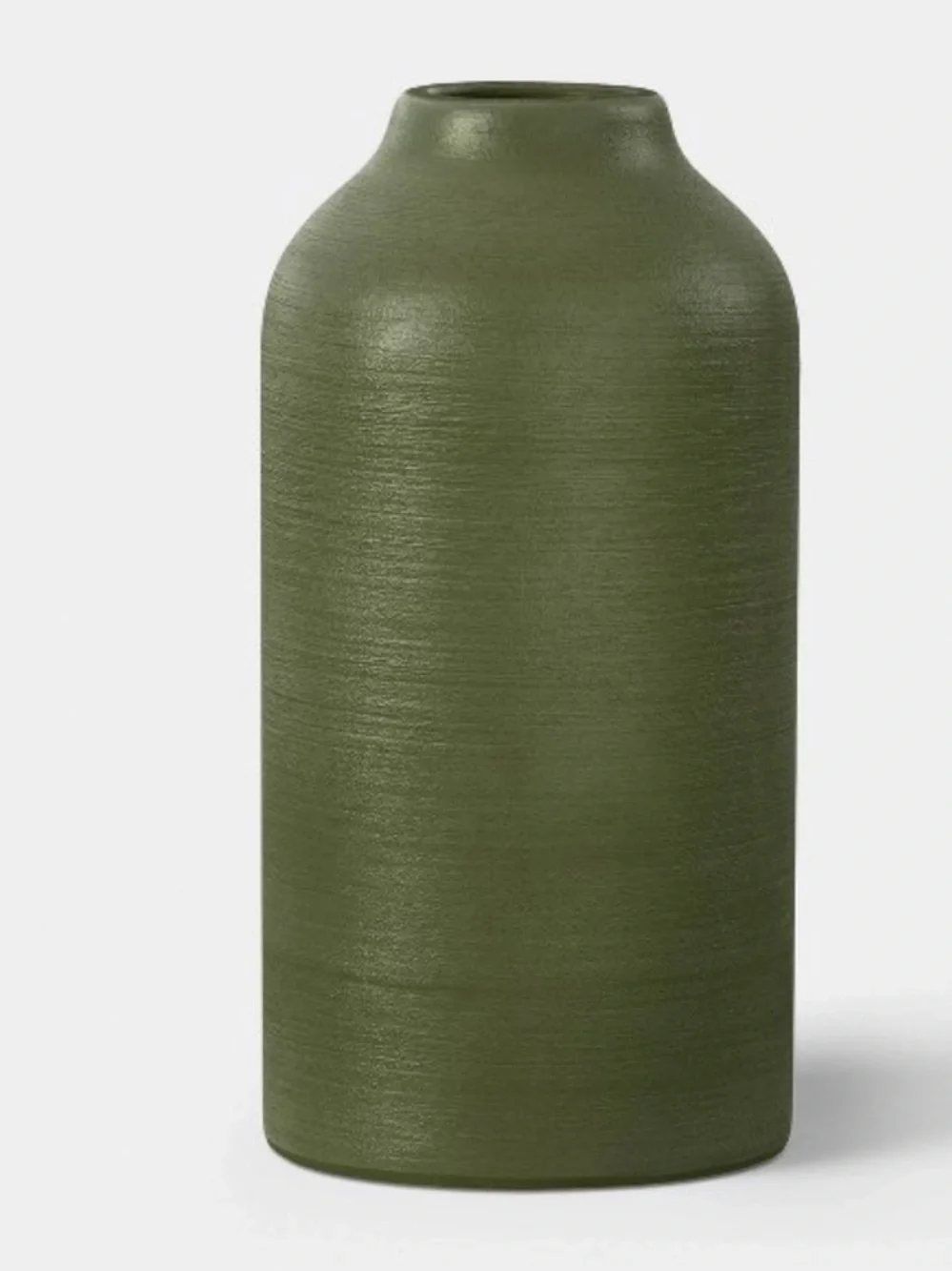 THRESHOLD NWT Short Modern Textured Ceramic Vase Green